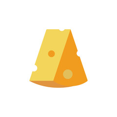 Cheese slice icon. Simple color vector elements of dairy product icons for ui and ux, website or mobile application