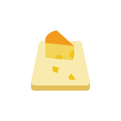 Tray, cheese icon. Simple color vector elements of dairy product icons for ui and ux, website or mobile application