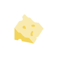 Cheese slice icon. Simple color vector elements of dairy product icons for ui and ux, website or mobile application