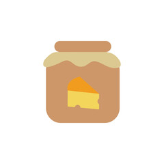 Cheese slice icon. Simple color vector elements of dairy product icons for ui and ux, website or mobile application