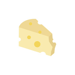 Cheese slice icon. Simple color vector elements of dairy product icons for ui and ux, website or mobile application