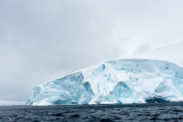 Panorama of the ice formations in Antarctica