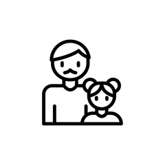 daughter icon. Simple line, outline vector elements of cultural activities icons for ui and ux, website or mobile application
