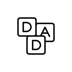 ABC Block, DAD icon. Simple line, outline vector elements of cultural activities icons for ui and ux, website or mobile application