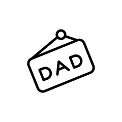 DAD, sign icon. Simple line, outline vector elements of cultural activities icons for ui and ux, website or mobile application