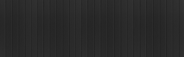 Panorama of Black Corrugated metal background and texture surface or galvanize steel