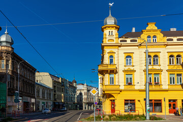Fototapeta na wymiar View of Ostrava streets