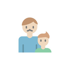 Dad, son icon. Simple color vector elements of cultural activities icons for ui and ux, website or mobile application