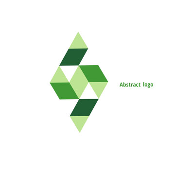 abstract geometric logo on a white background