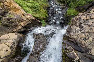 Hundafoss waterfall in Skaftafell nature park in Iceland