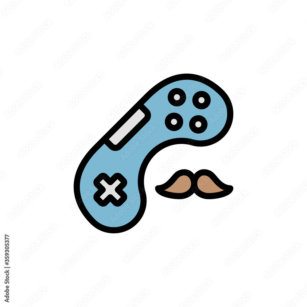 Fototapete joystick icon. simple color with outline vector elements of cultural activities icons for ui and ux,