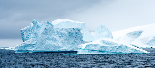 Beautiful view of the ice of Antarctica