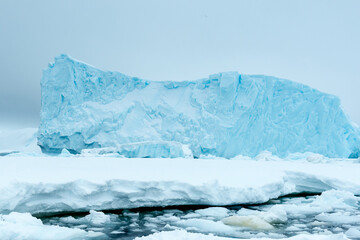 Fototapeta na wymiar Beautiful view of the ice of Antarctica