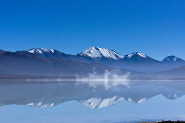 Plakat Green lake. Altiplano Lakes, Bolivia, South America
