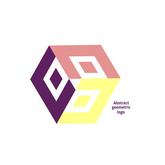 abstract geometric logo on a white background