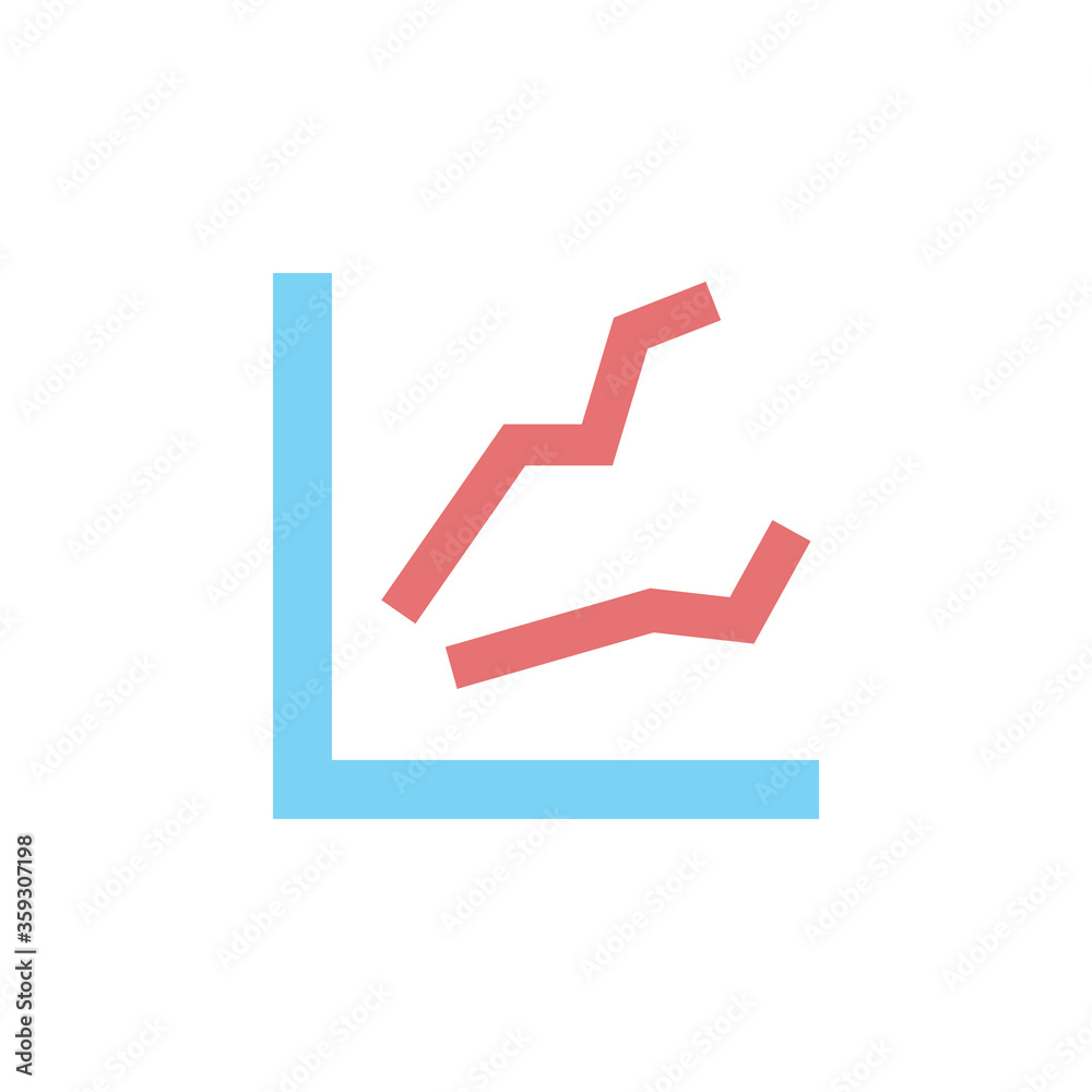 Poster graph colored icon. simple colored element illustration. graph concept symbol design from business s