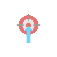Obraz premium Target colored icon. Simple colored element illustration. Target concept symbol design from Business strategy set. Can be used for web and mobile