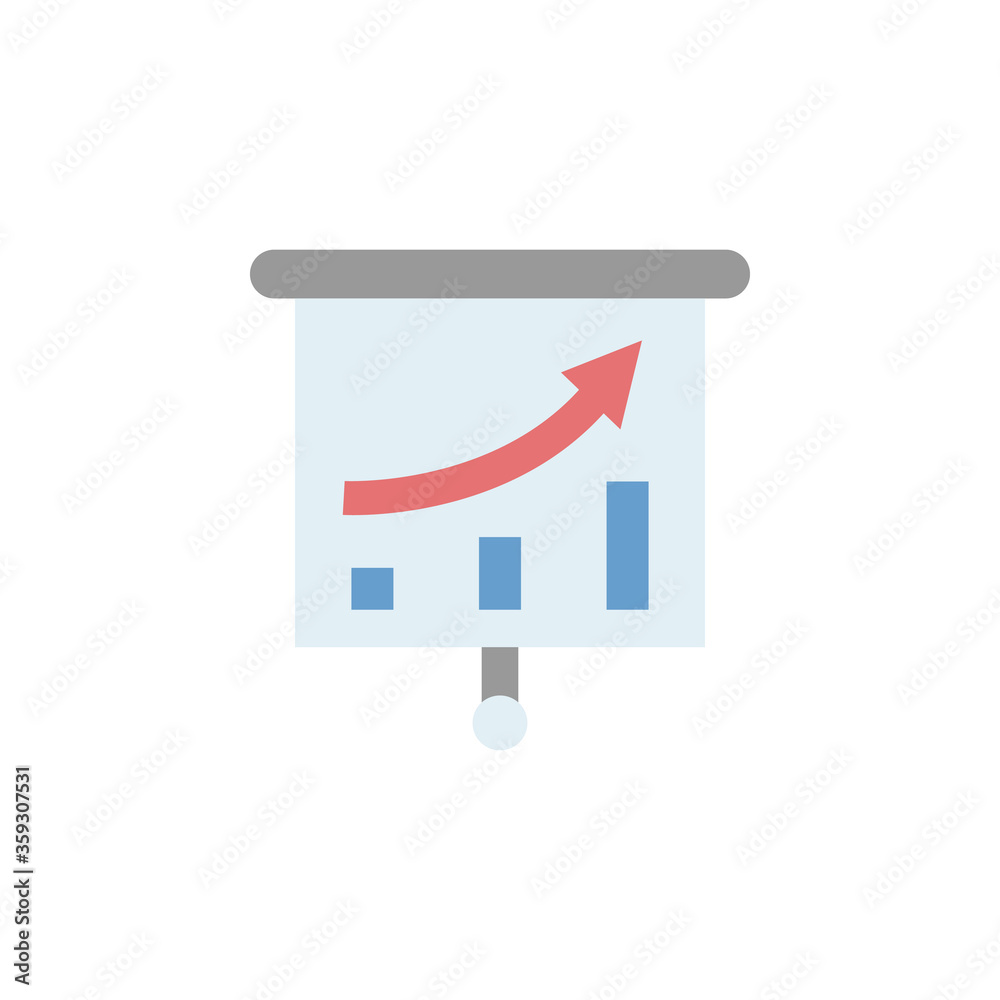 Poster graph colored icon. simple colored element illustration. graph concept symbol design from business s
