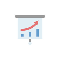 Graph colored icon. Simple colored element illustration. Graph concept symbol design from Business strategy set. Can be used for web and mobile