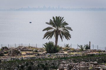 Ancient ruins next to crusaders fortress in Byblos, Lebanon, one of the oldest city in the world