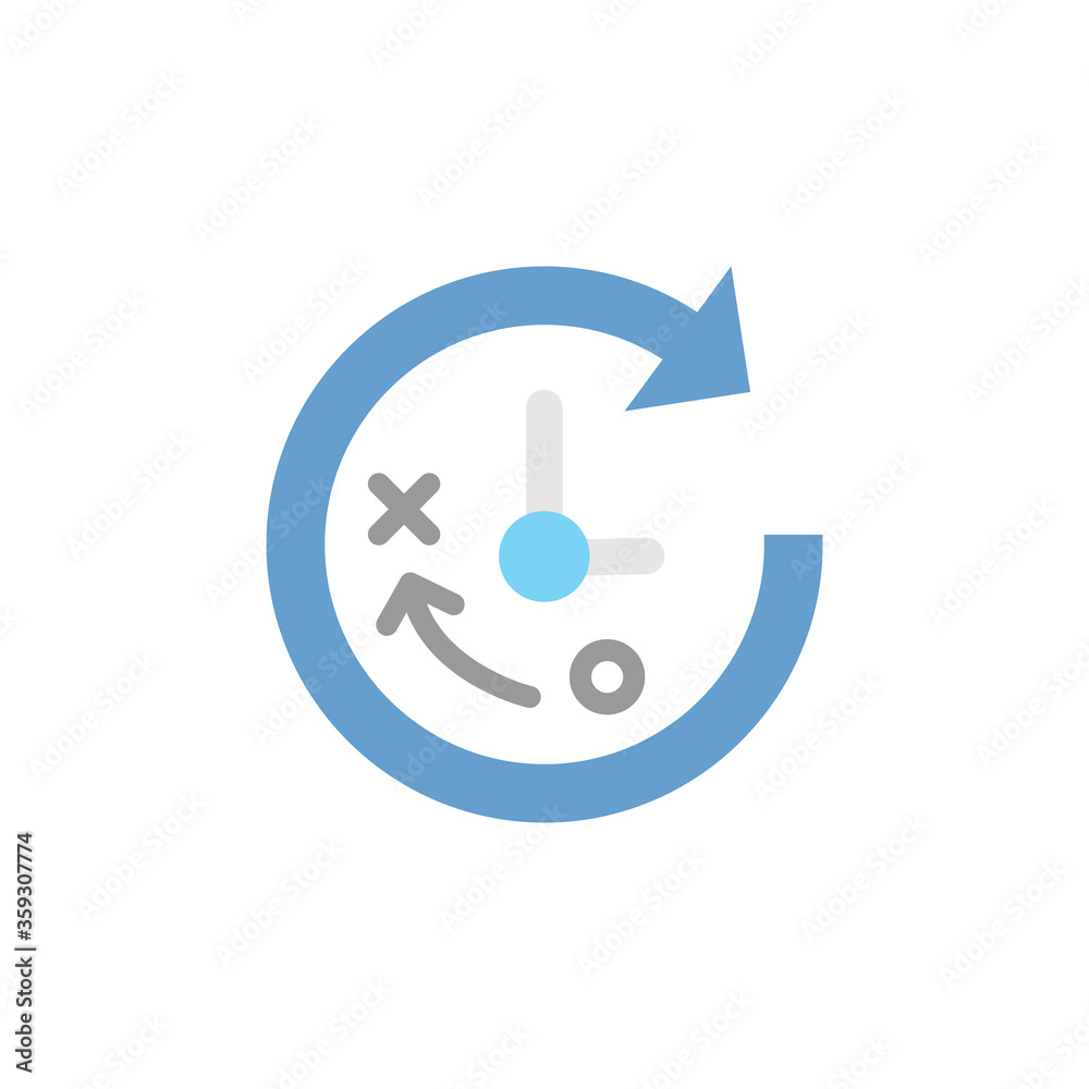 Poster clock colored icon. simple colored element illustration. clock concept symbol design from business s