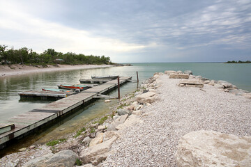 A Beautiful Summer Day at the Lake - Steep Rock, Canada. Peaceful Landscape.