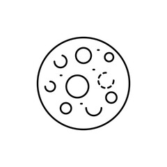 planet concept line icon. Simple element illustration. planet concept outline symbol design from space set. Can be used for web and mobile