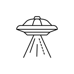 ufo concept line icon. Simple element illustration. ufo concept outline symbol design from space set. Can be used for web and mobile