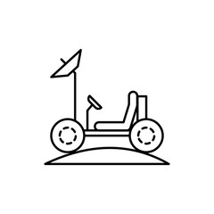 transport concept line icon. Simple element illustration. transport concept outline symbol design from space set. Can be used for web and mobile