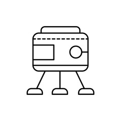 space, capsule concept line icon. Simple element illustration. space, capsule concept outline symbol design from space set. Can be used for web and mobile