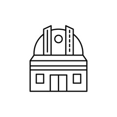 observatory, astronomy concept line icon. Simple element illustration. observatory, astronomy concept outline symbol design from space set. Can be used for web and mobile