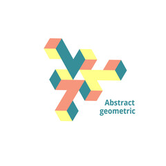 abstract geometric logo on a white background