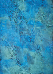 Background texture dominated by elegant navy and blue colors. Wall paint texture with fraying brush strokes.