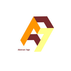 abstract geometric logo on a white background