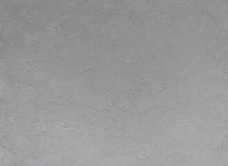 Gray background or texture. Texture of white gray wall. Abstract brush and gray textured wall plaster with a blow texture. Decorative textured paint.