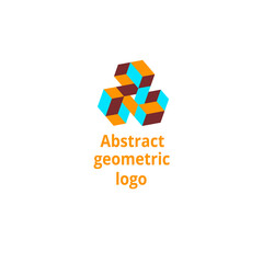 abstract geometric logo on a white background