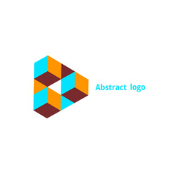 abstract geometric logo on a white background