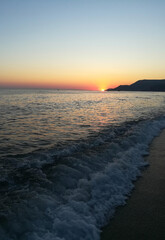 Obraz premium Beautiful sunset at the beach in Alanya, Antalya, Turkey