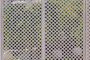 Closed wooden light gate of the restaurant. The situation with lockdown and coronavirus. Covid-19.