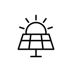 Sun, solar battery icon. Simple line, outline vector elements of mother earth day icons for ui and ux, website or mobile application
