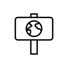 Earth, signboard icon. Simple line, outline vector elements of mother earth day icons for ui and ux, website or mobile application