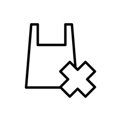 Prohibit, plastic bag icon. Simple line, outline vector elements of mother earth day icons for ui and ux, website or mobile application