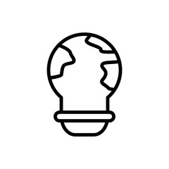 Earth, light bulb icon. Simple line, outline vector elements of mother earth day icons for ui and ux, website or mobile application