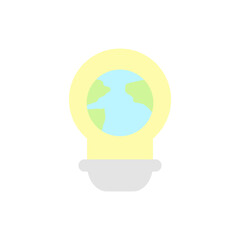 Earth, light bulb icon. Simple color vector elements of mother earth day icons for ui and ux, website or mobile application
