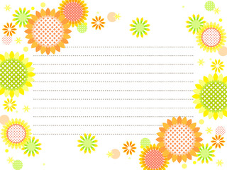 ヒマワリのメッセージカード