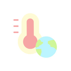 Earth, thermometer icon. Simple color vector elements of mother earth day icons for ui and ux, website or mobile application