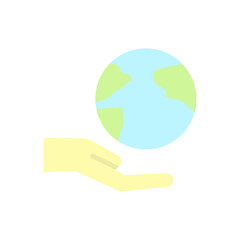 Earth, hand icon. Simple color vector elements of mother earth day icons for ui and ux, website or mobile application