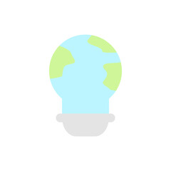 Earth, light bulb icon. Simple color vector elements of mother earth day icons for ui and ux, website or mobile application