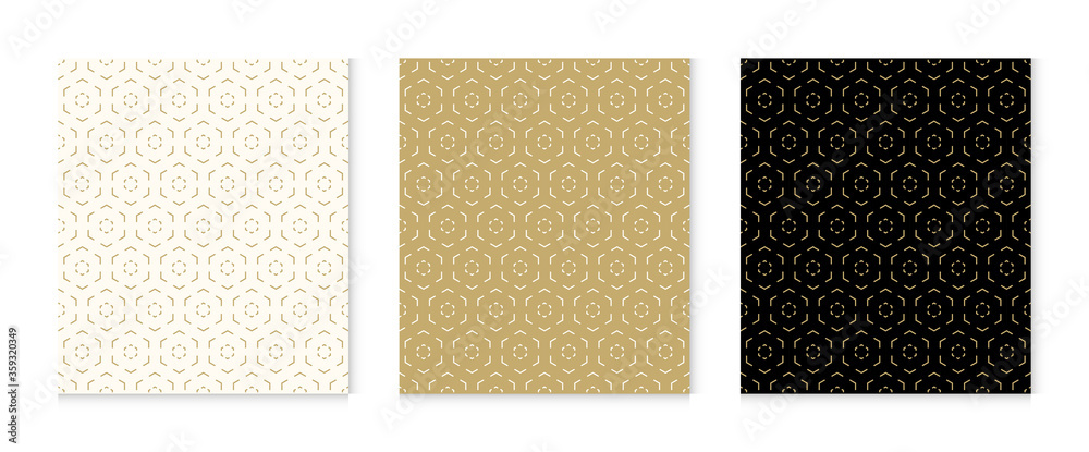 Aufkleber Background pattern seamless geometric line abstract gold luxury color vector. Christmas background.