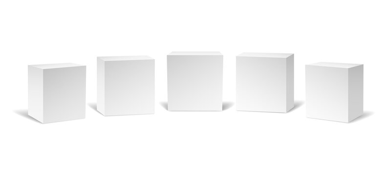Realistic white cubes